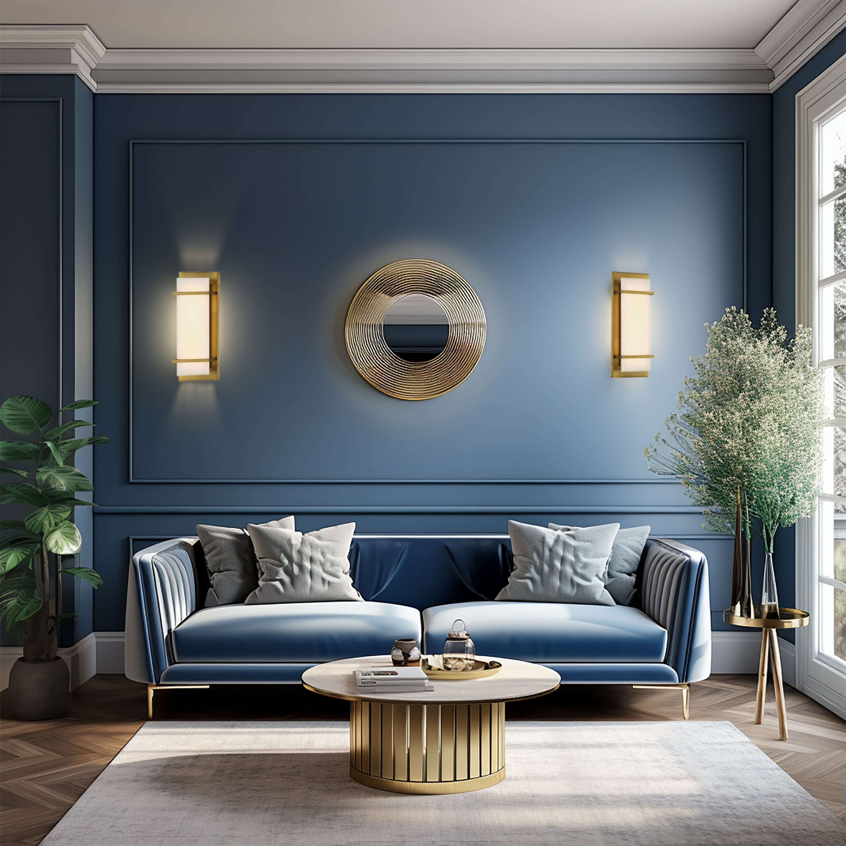 Tarnos LED 6.5 inch Soft Brass Wall Sconce Wall Light